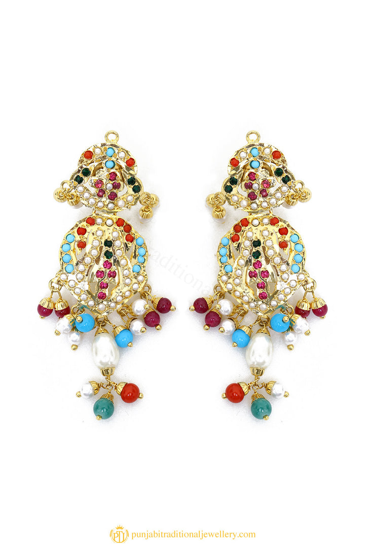 Gold Finished Earrings by PTJ
