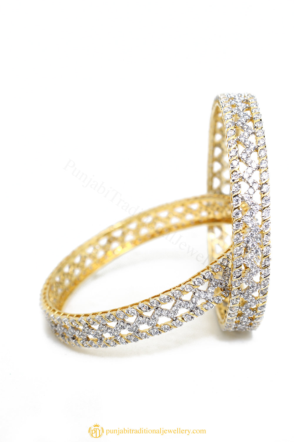 Gold Finished Bangles by PTJ