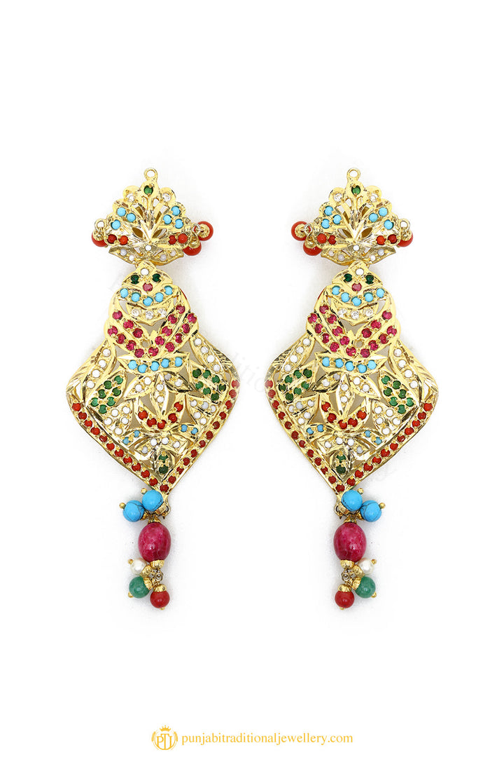Gold Finished Earrings by PTJ