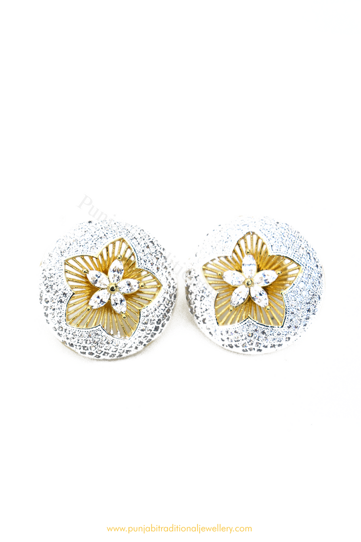 Gold Finished AD Studs By  PTJ