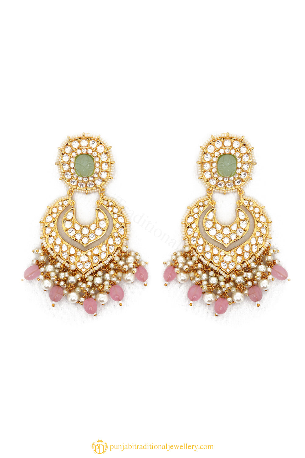 Gold Finished Earrings by PTJ