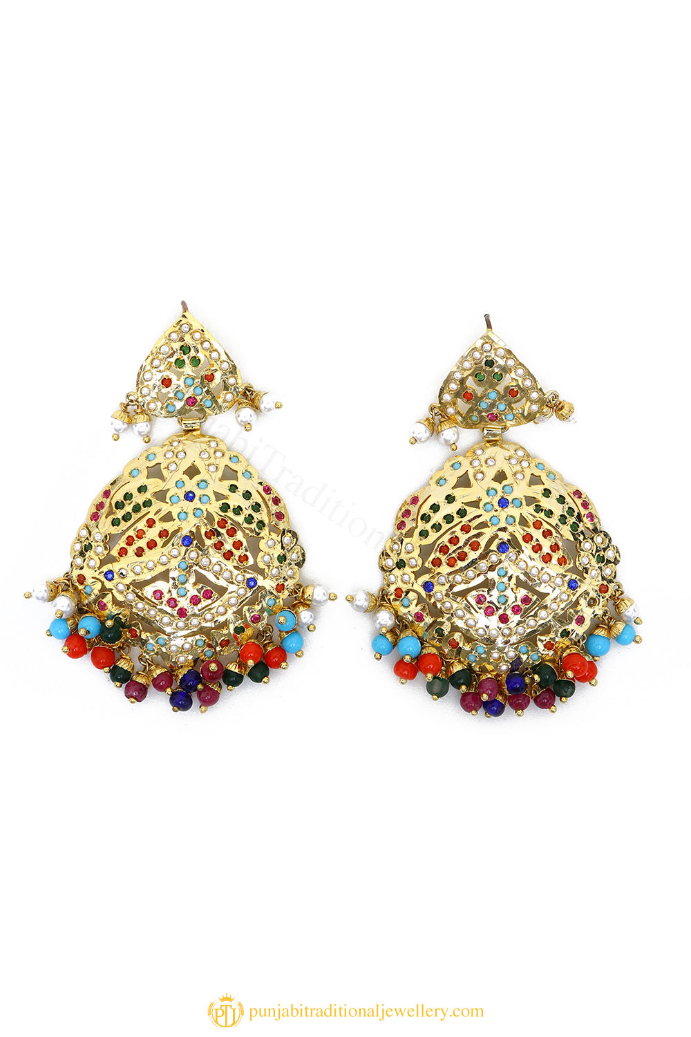 Gold Finished Earrings by PTJ