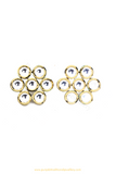 Gold Finished Kundan Kundan Studs By PTJ