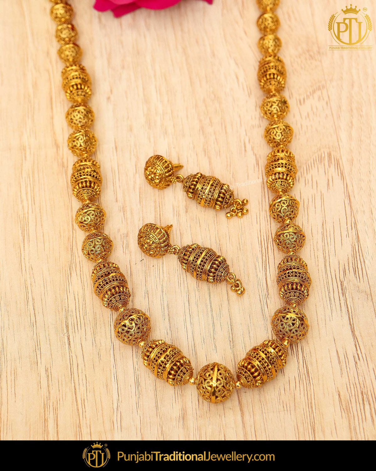 Antique Gold Finished Johda long Set  | Punjabi Traditional Jewellery Exclusive