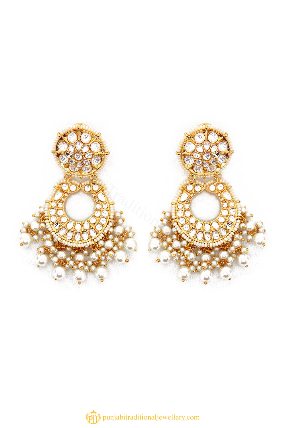 Gold Finished Earrings by PTJ