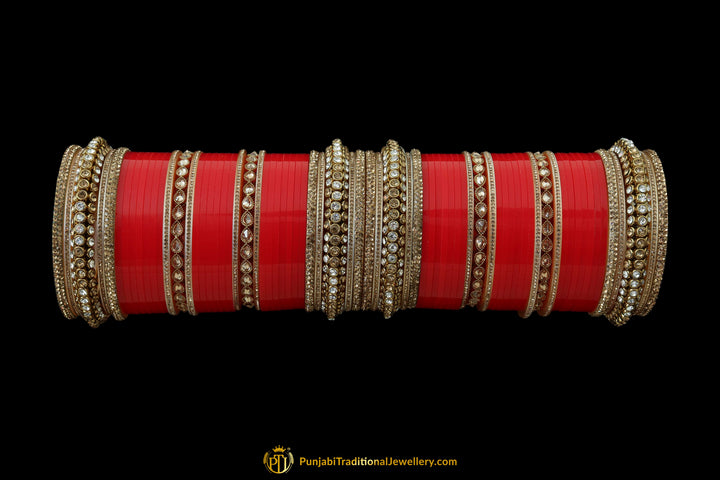 Red Wedding Bridal Chura By Punjabi Traditional Jewellery