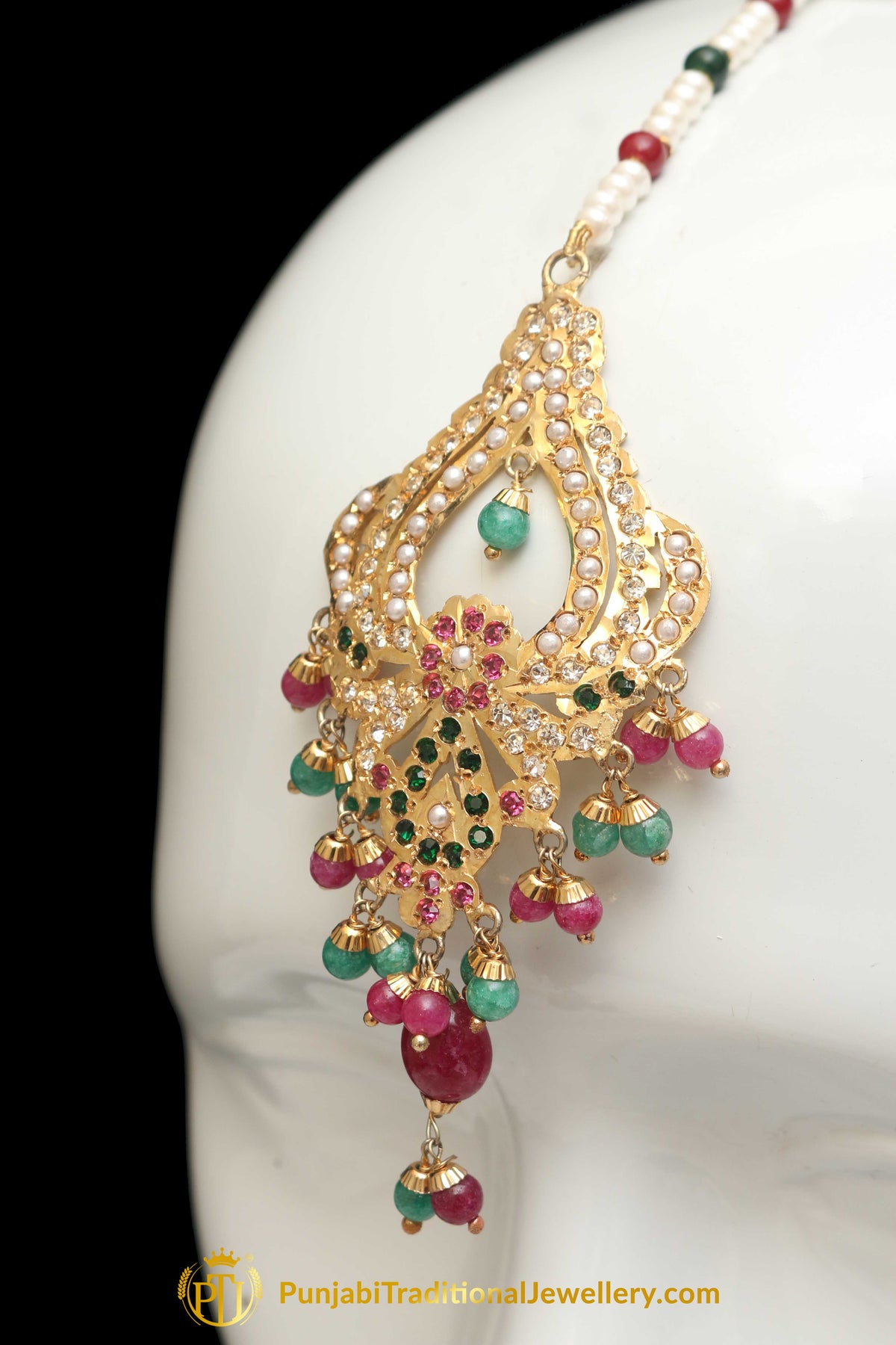 Multi Jadau Tikka By Punjabi Traditional Jewellery