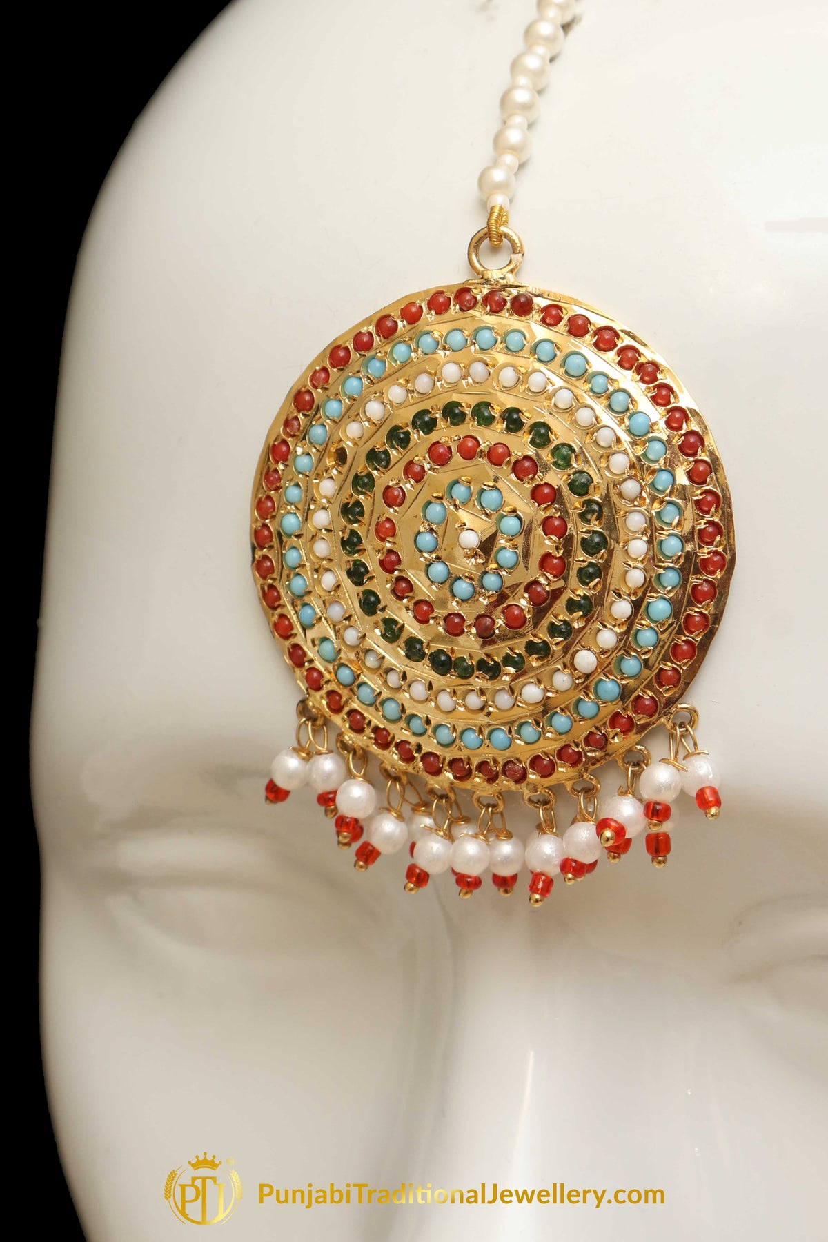 Multi Jadau Tikka By Punjabi Traditional Jewellery