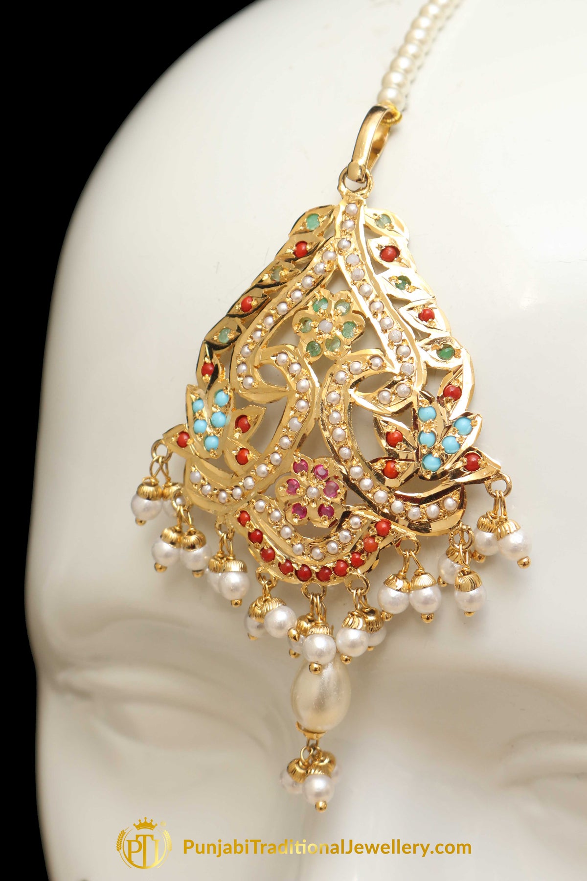 Multi Jadau Tikka By Punjabi Traditional Jewellery