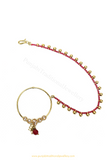 Antique Gold Plated Champagne Stone  Nath By PTJ