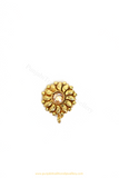 Gold Finished Polki Nose Pin By PTJ