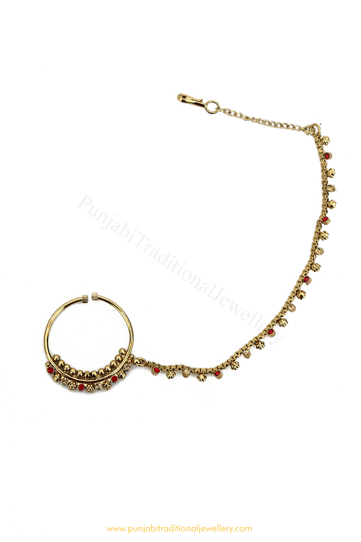 Antique Gold Finished Nath By PTJ
