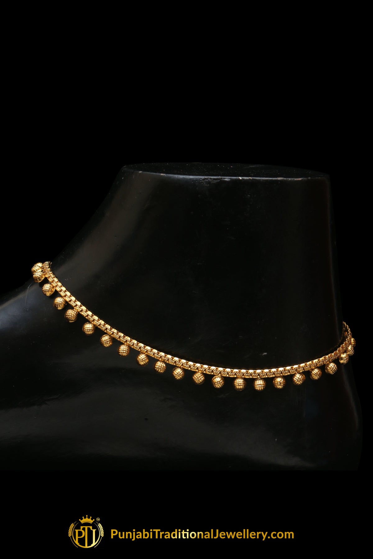 Antique Gold Payal By Punjabi Traditional Jewellery