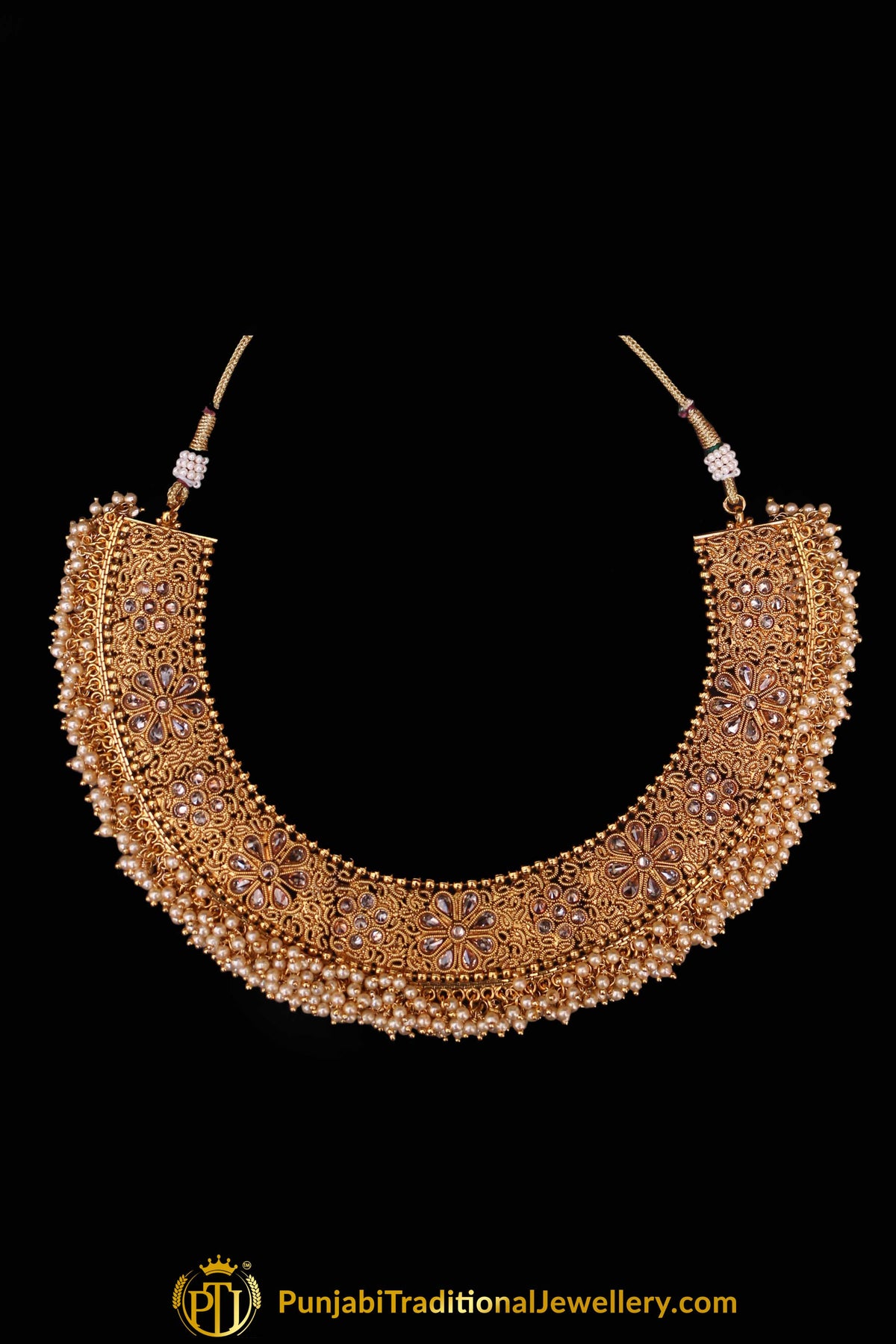 Vasl Polki Nacklace Set By Punjabi Traditional Jewellery