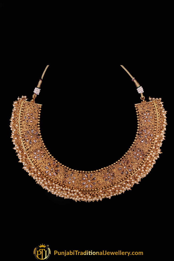 Vasl Polki Nacklace Set By Punjabi Traditional Jewellery