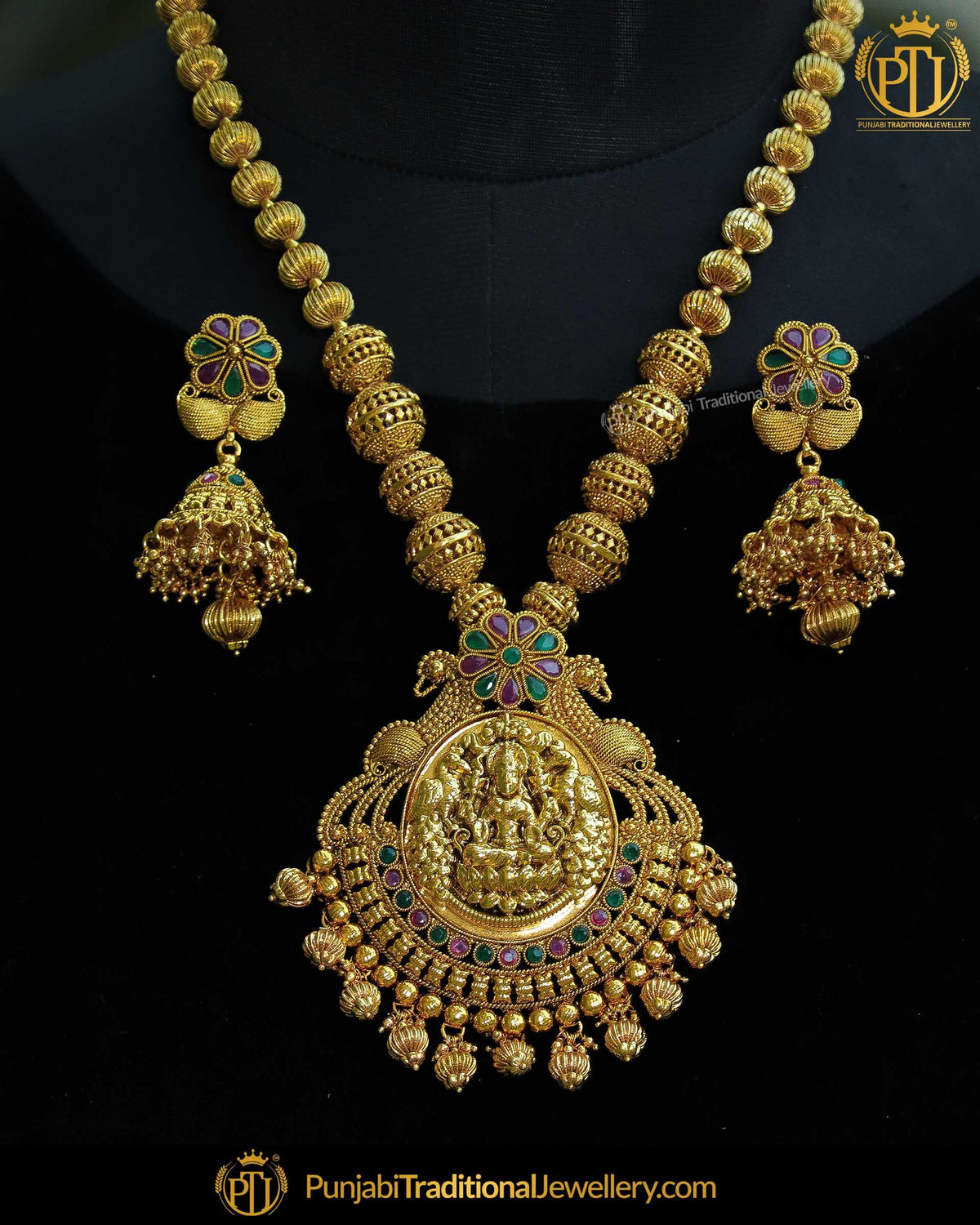 Antique Gold Finished Johda Mala Set | Punjabi Traditional Jewellery Exclusive