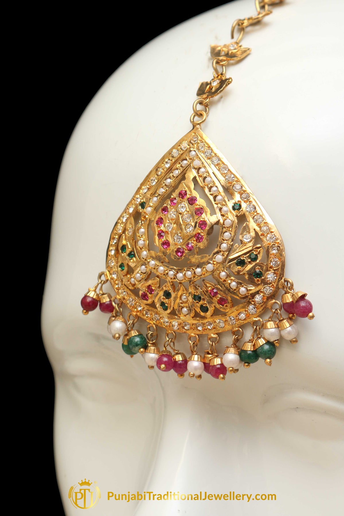 Multi Jadau Tikka By Punjabi Traditional Jewellery