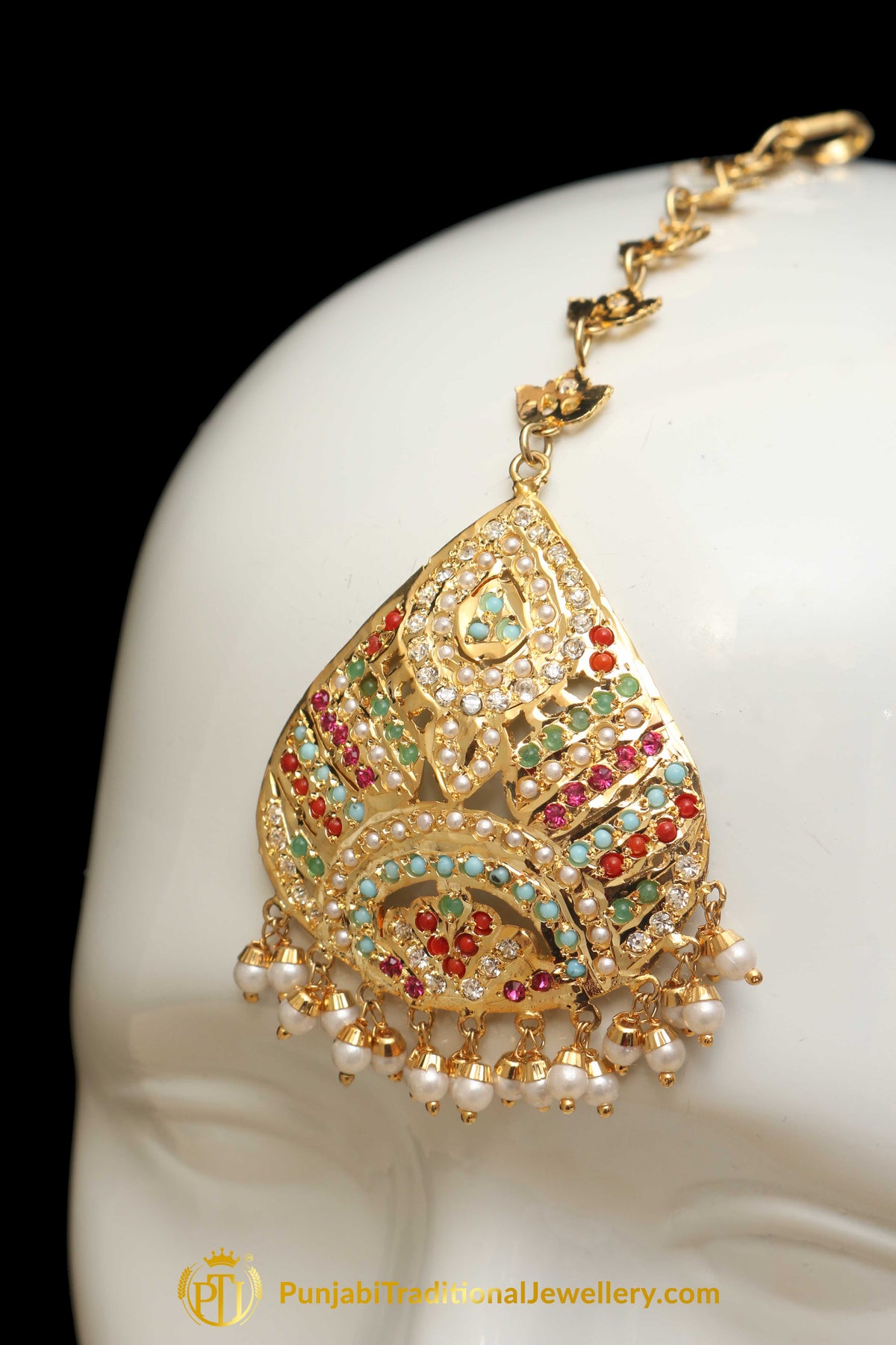 Multi Jadau Tikka By Punjabi Traditional Jewellery