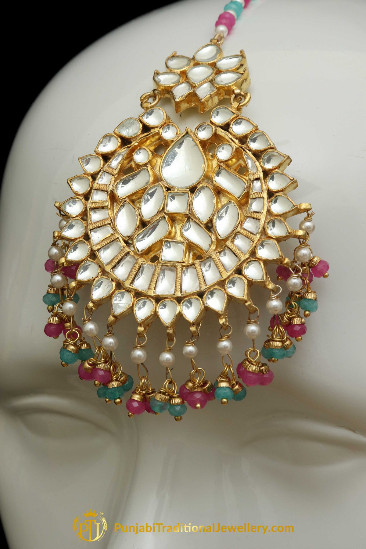 Kundan Earring Tikka Set | Punjabi Traditional Jewellery Exclusive