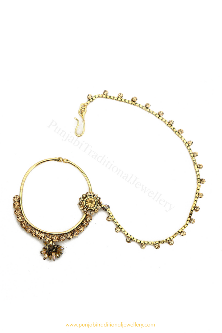 Antique Gold Finished Nath By PTJ