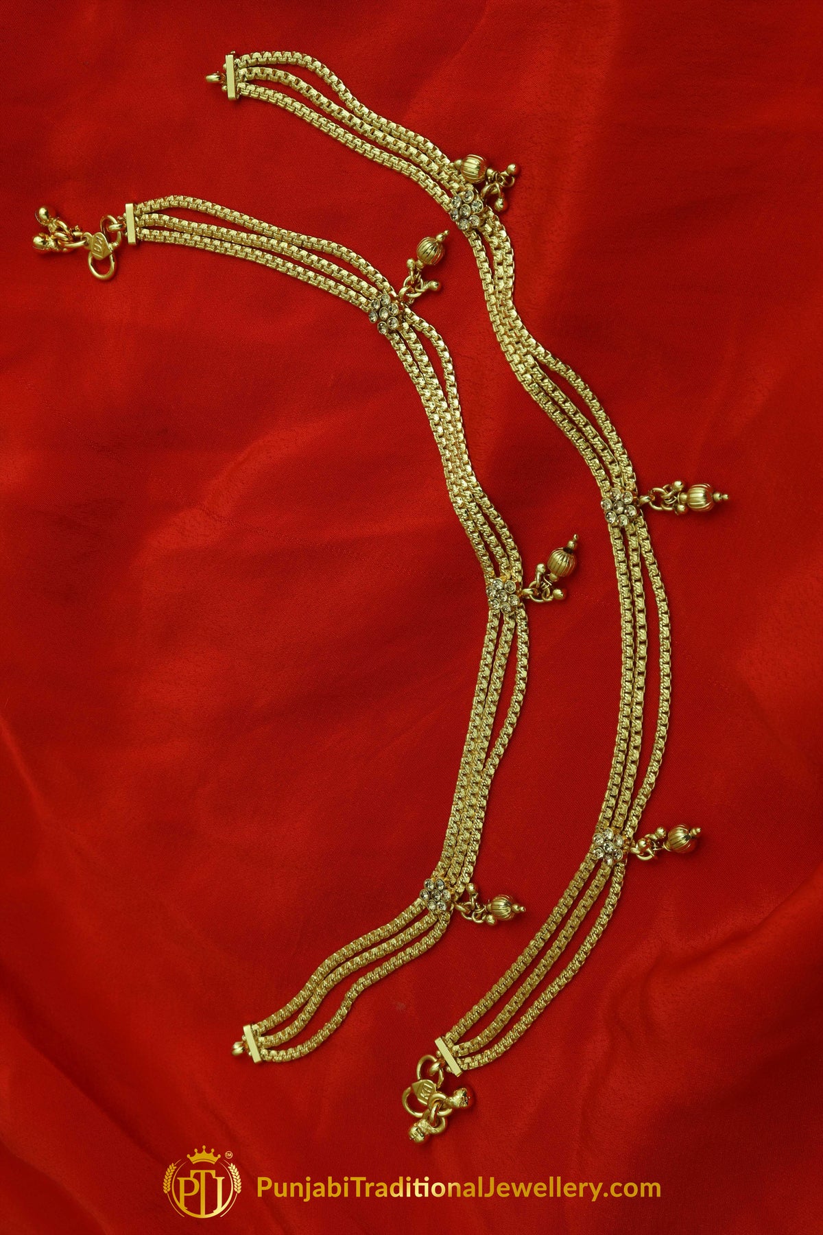 Gold Plated Payal By Punjabi Traditional Jewellery