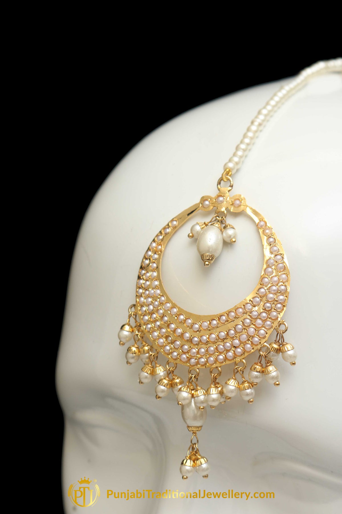 Golden Jadau Tikka By Punjabi Traditional Jewellery