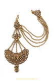 Antique Gold Finished Champagne Stone Matha Patti By PTJ Exclusive