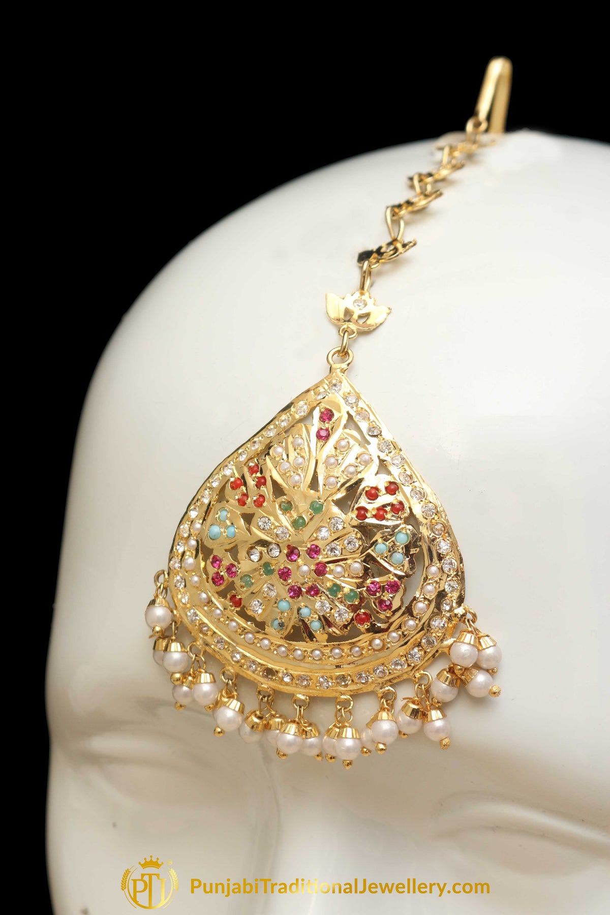 Multi Jadau Tikka By Punjabi Traditional Jewellery