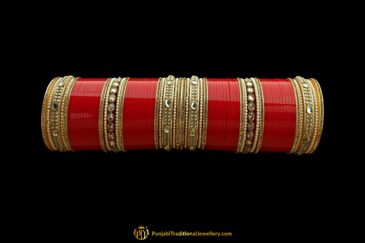 Red Wedding Bridal Chura By Punjabi Traditional Jewellery