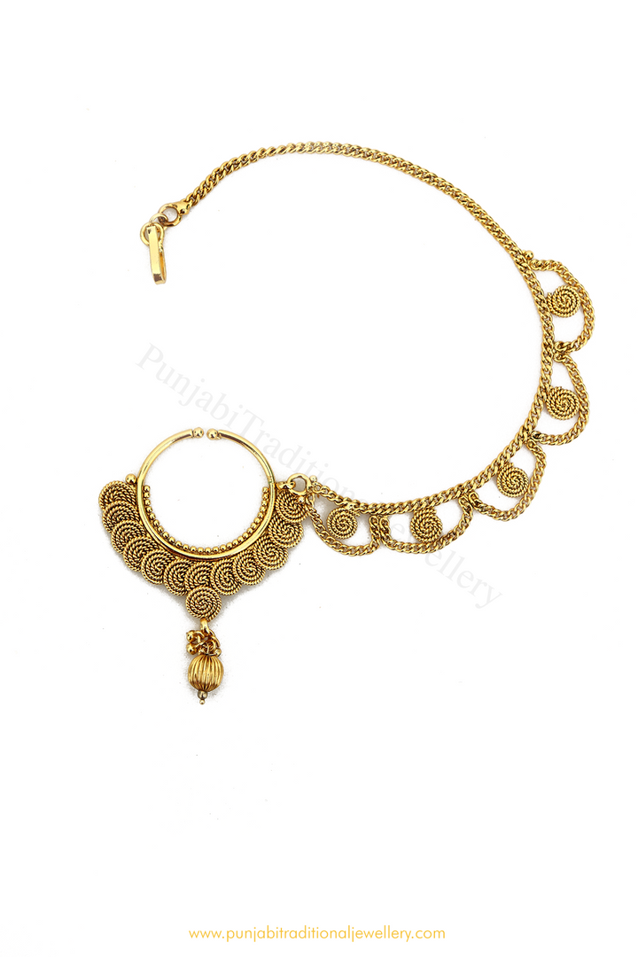 Antiqe Gold Finished Nath By PTJ