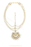 Gold Finished Pearl Kundan Matha Patti By PTJ Exclusive