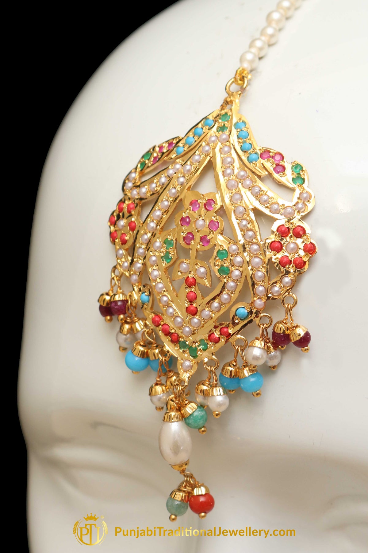Multi Jadau Tikka By Punjabi Traditional Jewellery