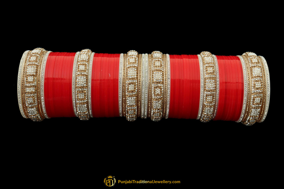 Red Wedding Bridal Chura By Punjabi Traditional Jewellery
