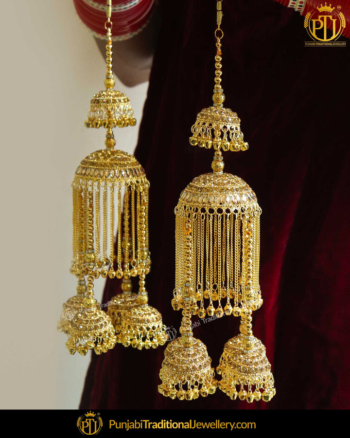 Gold Finished Polki Bridal Kalira | Punjabi Traditional Jewellery Exclusive