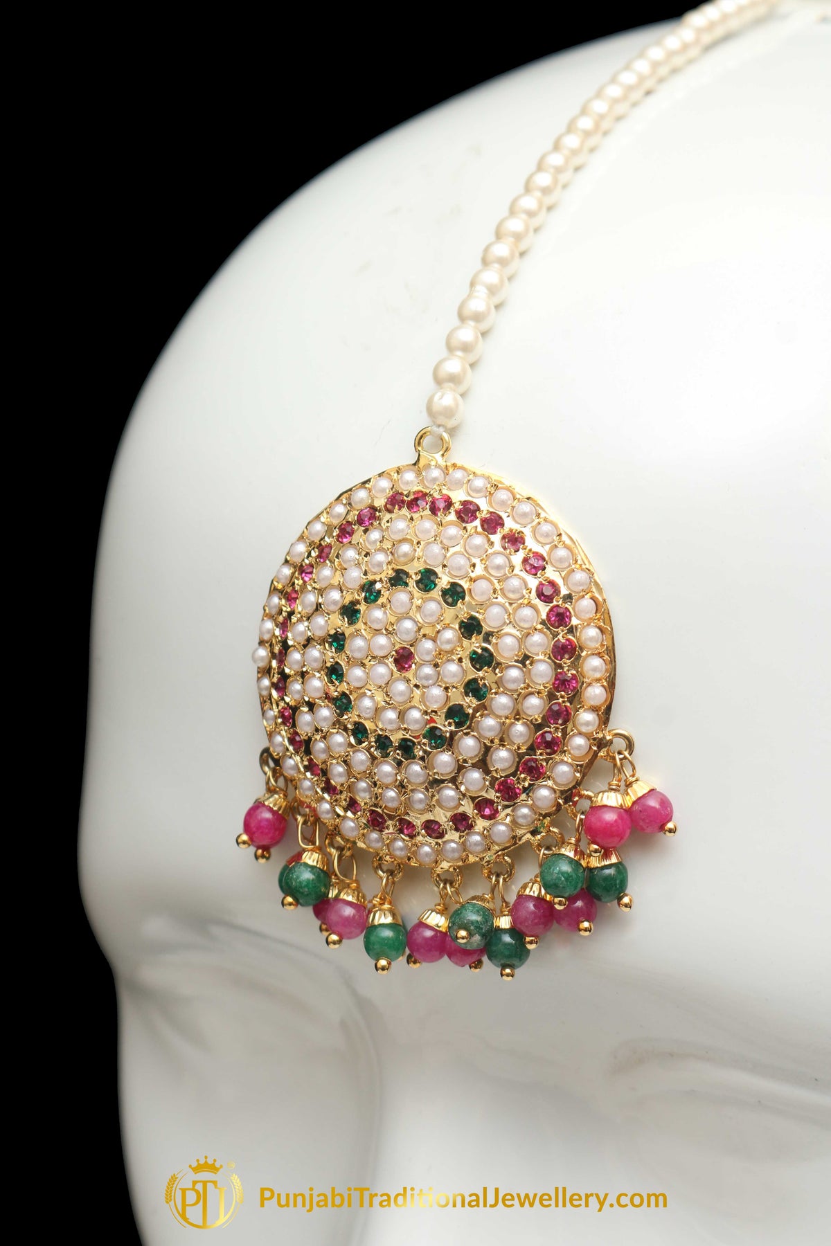 Multi Jadau Tikka By Punjabi Traditional Jewellery
