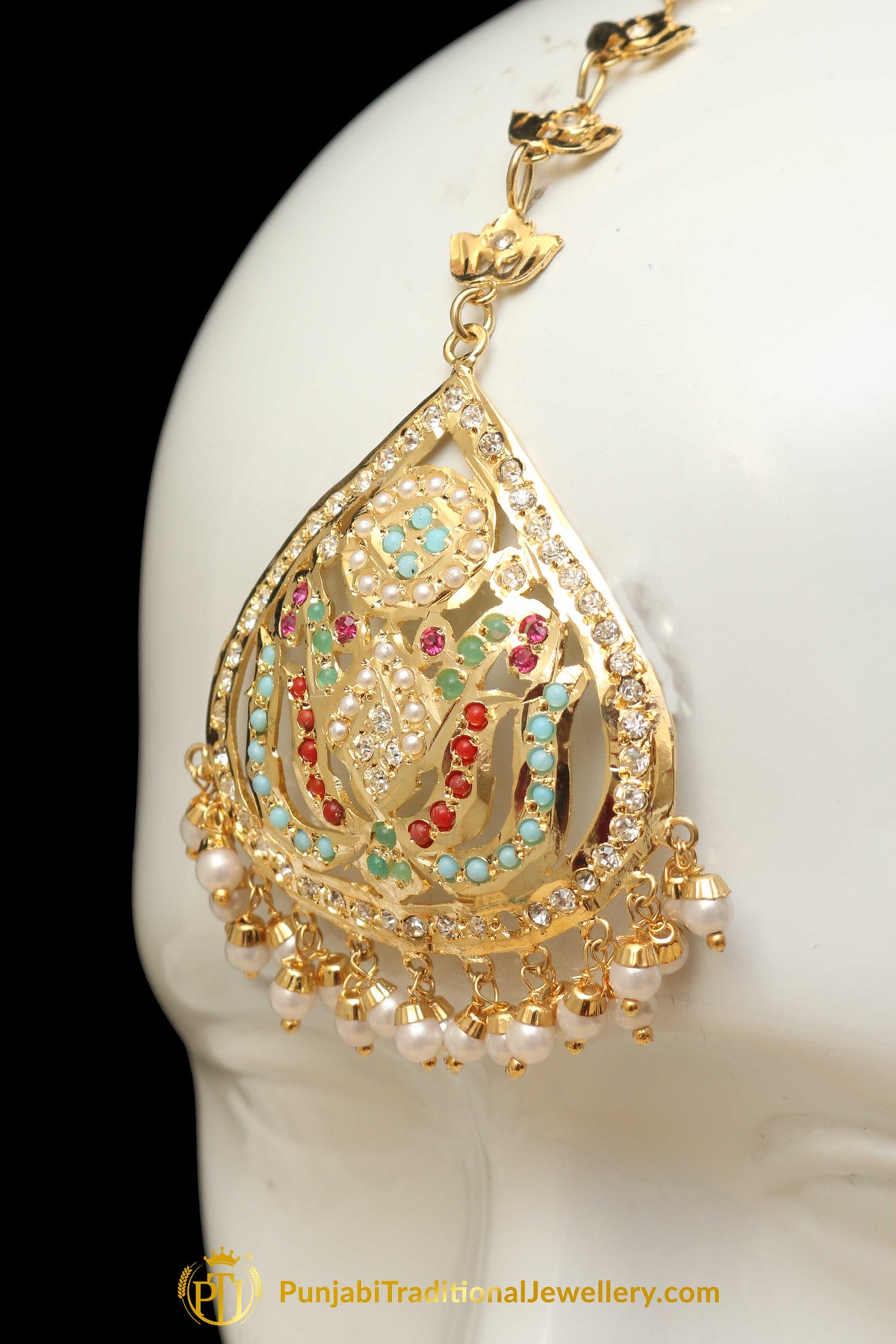 Multi Jadau Tikka By Punjabi Traditional Jewellery