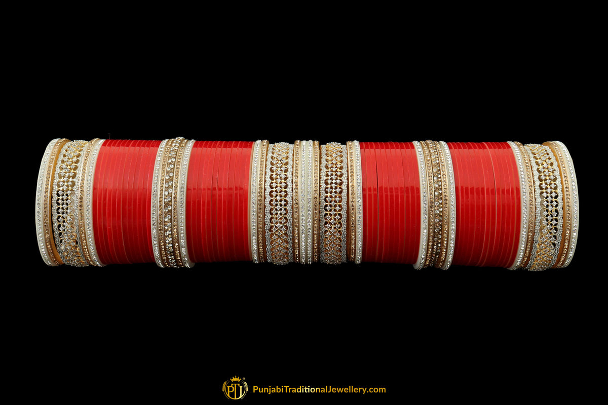 Red Wedding Bridal Chura By Punjabi Traditional Jewellery
