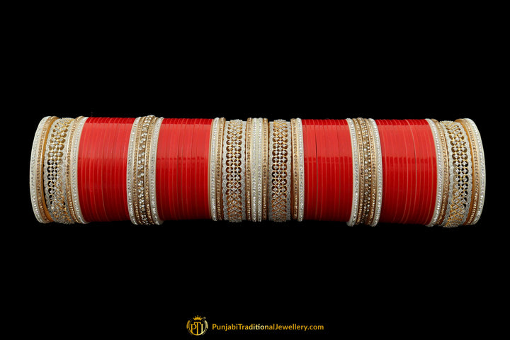 Red Wedding Bridal Chura By Punjabi Traditional Jewellery