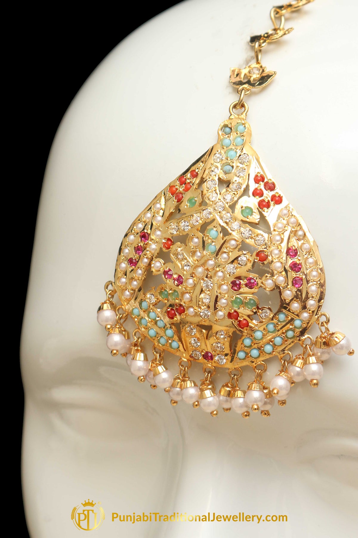 Multi Jadau Tikka By Punjabi Traditional Jewellery