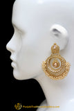 Polki Champagne Stone Earrings By Punjabi Traditional Jewellery