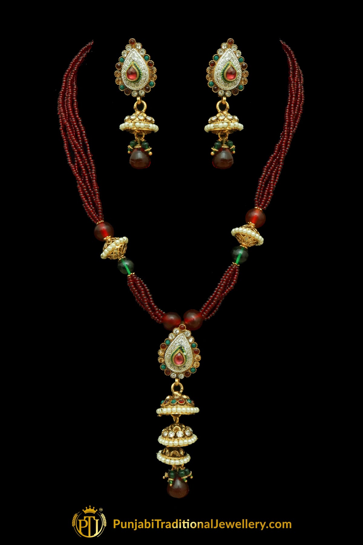 Rani Jodha Mala Necklace Set By Punjabi Traditional Jewellery