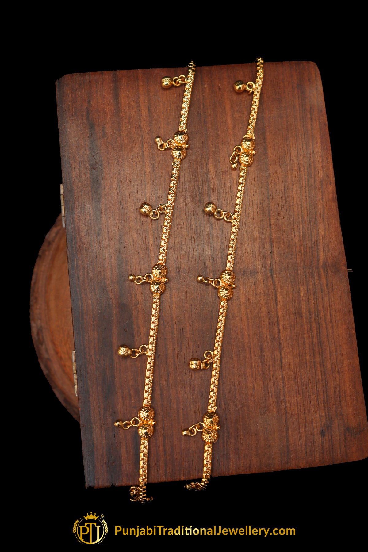 Golden Payal By Punjabi Traditional Jewellery