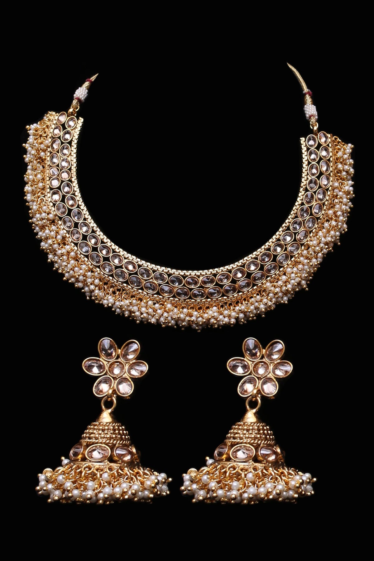 Polki Nacklace Set By Punjabi Traditional Jewellery