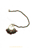 Antique Gold Finished Rubby Emerald Polki Nath By PTJ