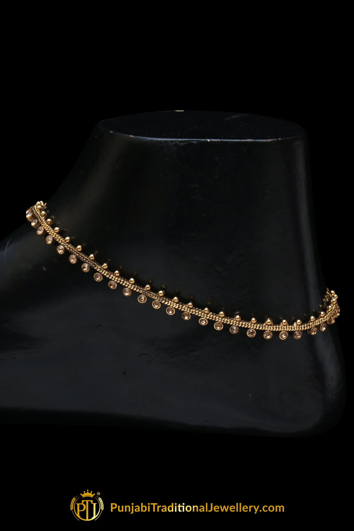 Jerkan & Antique Gold Payal By Punjabi Traditional Jewellery