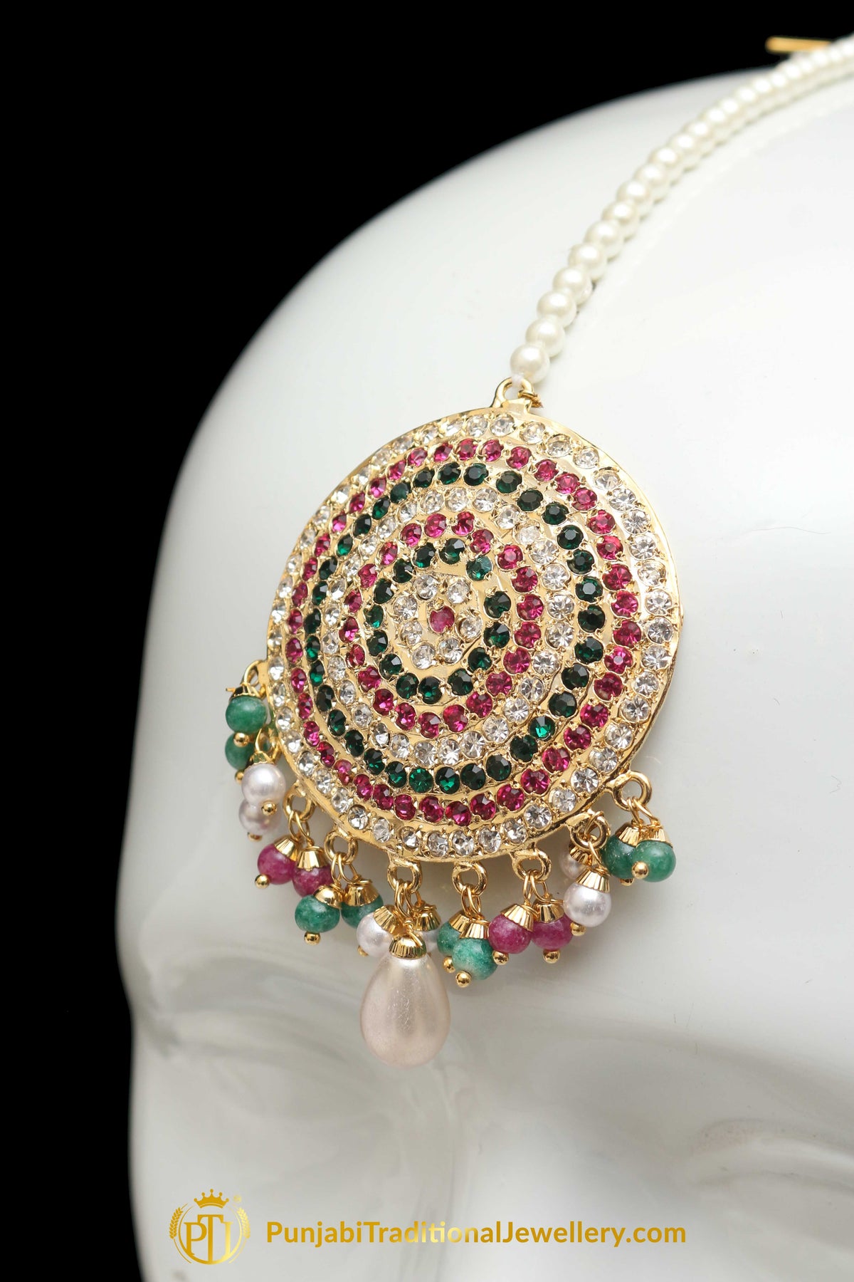 Multi Jadau Tikka By Punjabi Traditional Jewellery