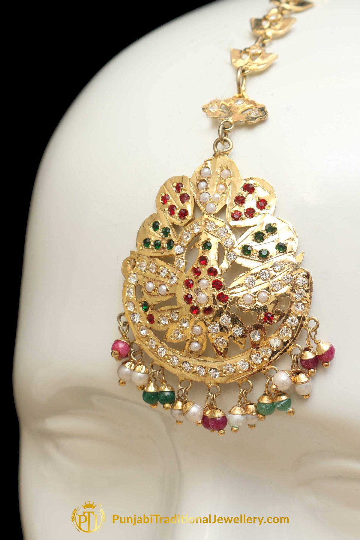 Multi Jadau Tikka By Punjabi Traditional Jewellery
