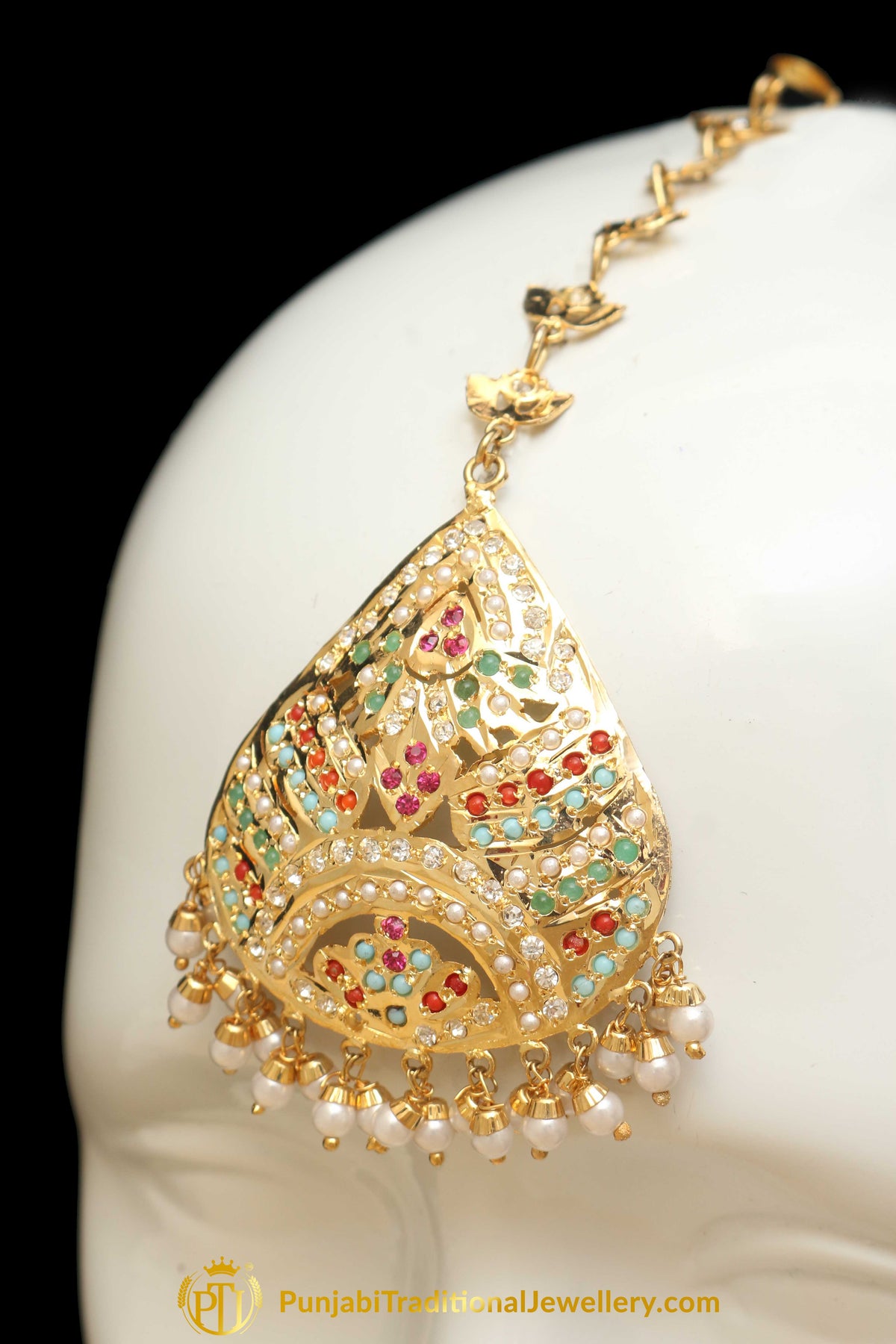 Multi Jadau Tikka By Punjabi Traditional Jewellery