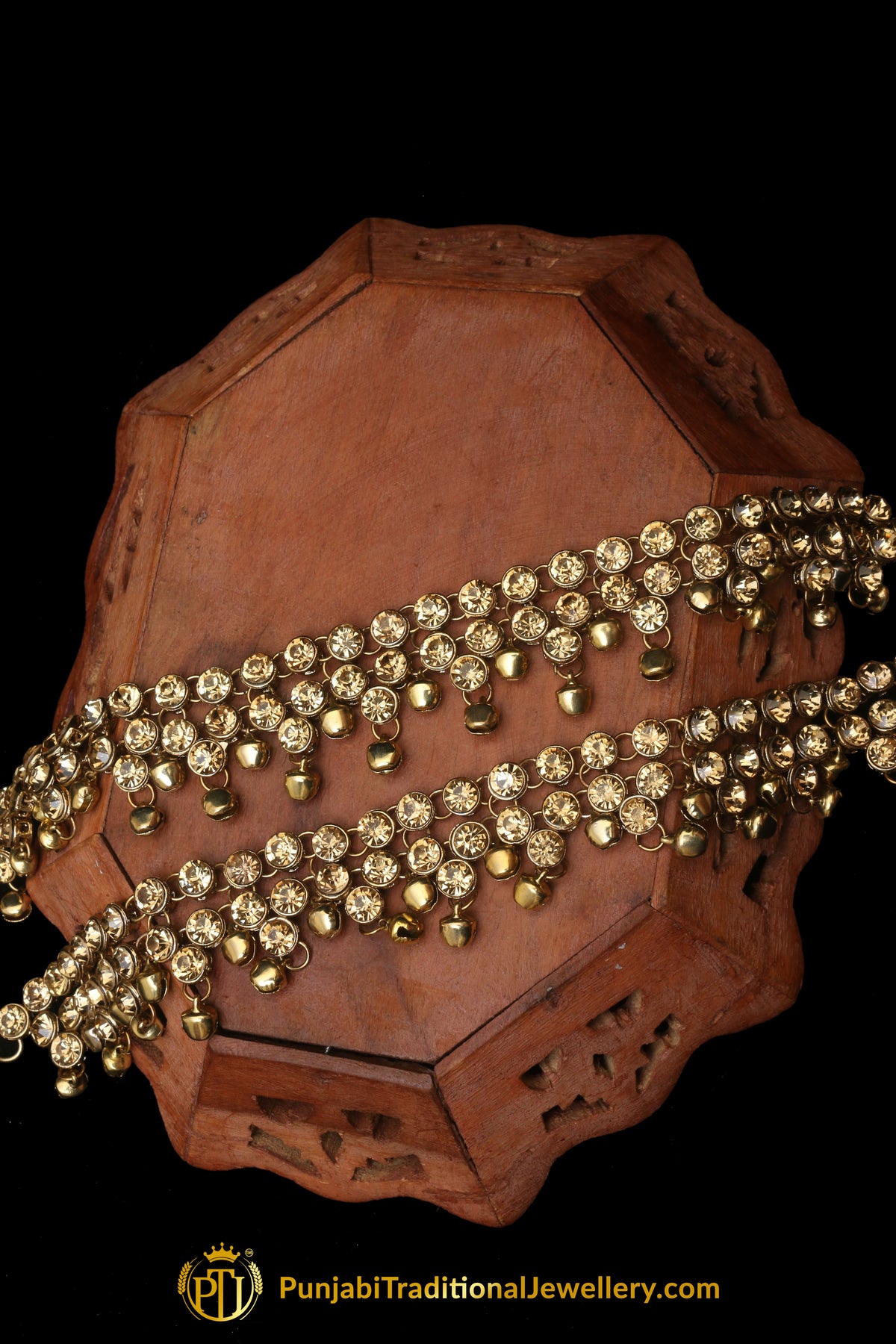 Golden Jerkan Payal By Punjabi Traditional Jewellery