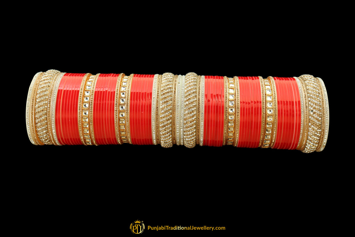 Red Wedding Bridal Chura By Punjabi Traditional Jewellery